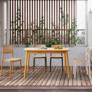 Chaise en rotin plastique empilable <span class=keywords><strong>noire</strong></span> française adulte <span class=keywords><strong>Paris</strong></span> moderne jardin bistrot <span class=keywords><strong>restaurant</strong></span> extérieur - Product Image 5
