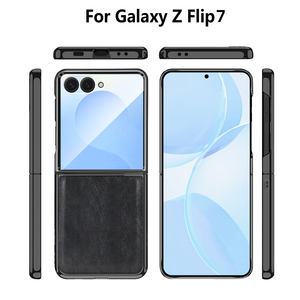 Étui de protection pour Z Fold/Flip en cuir Crazy Horse, avec protection intégrée pour l'écran et l'objectif - Product Image 2