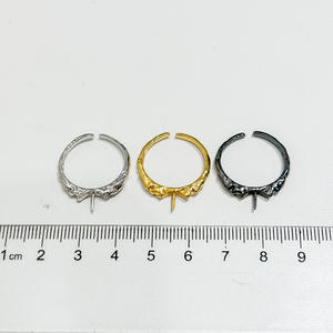 ขาตั้งแหวนเงินแท้ S925 สำหรับทำเครื่องประดับแฟชั่น DIY แบบเปล่า สำหรับใส่ลูกปัดกลมขนาด 9-13 มม. รุ่น 10502 อุปกรณ์เสริมสำหรับไข่มุก - Product Image 4