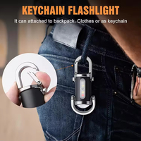 7 modes d'éclairage, lampe torche portable avec batterie externe, indice de protection IP67, mini lampe torche USB-C rechargeable, LED COB, lampe torche en plastique pour le camping