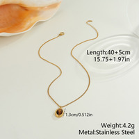 Collier de luxe en acier inoxydable Novirassine pour femmes, plaqué or, œil de tigre ovale, ensemble de bijoux de boutique, cadeau pour elle
