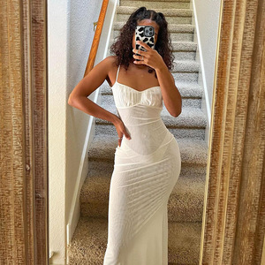 Wholesale Women <strong>Dresses</strong> Casual Summer High Quality <strong>Sexy</strong> <strong>Long</strong> <strong>Dresses</strong> Bodycon Sleeveless - Product Image 2