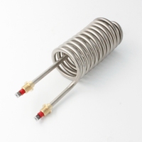 Tube chauffant en spirale en acier inoxydable personnalisé, petit élément chauffant à immersion pour eau, 110V 220V