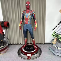 Statues de super-héros Marvel grandeur nature Iron Man Spider-Man pour la décoration