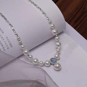 2024热销款 '白色双层珠项链银雪花吊坠，独特的设计和优雅的美味 - Product Image 6