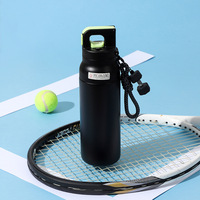 Nouvelle gourde isotherme en acier pour camping, avec filtre intégré, à boire directement, anti-fuite, avec poignée, pour le sport, réutilisable, personnalisable