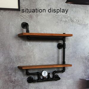 Soportes de tubería de <span class=keywords><strong>hierro</strong></span> <span class=keywords><strong>industrial</strong></span> Estante montado en la pared <span class=keywords><strong>Estantería</strong></span> Decoración Escalera de <span class=keywords><strong>madera</strong></span> Estante de almacenamiento - Product Image 5