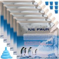 Bloc réfrigérant réutilisable rempli d'eau 350ML 800ML, longue durée, sans fuite, pour aliments, fruits de mer, fruits, glacière, pique-nique, camping