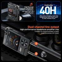 Reproductor de Música HiFi MP3 de Alta Resolución DSD256 Sin Pérdidas, 5.3, 64GB, 40 Horas, Portátil, Mini Walkman Deportivo con Ecualizador EQ