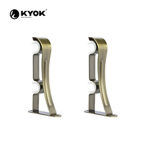 ขายึดราวม่านคู่อเนกประสงค์ KYOK - โลหะขัดเงาหลากสีสำหรับหน้าต่างแบบกำหนดเอง - Product Image 4