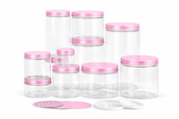 Bocaux de luxe 100 % plastique PET 50 ml avec couvercle or rose pour parfum, aliments pour bébés, chewing-gum, aliments en conserve, biscuits, mini-cosmétiques, salades et snacks