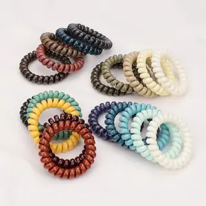 Corda de cabelo para adultos, sistema de cores de outono/inverno, brilhante, fio de cabelo, arame de borracha, tpu, scrunchie