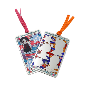 High Quality Museum Gift Bookshop Souvenir Gift Metal Brass Stainless Steel Hollow Out Enamel Stained Glass <b>Bookmark</b> with Tassel - Product Image 3
