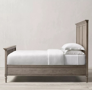 American Country Solid Wood Carving <b>Double</b> <b>Bed</b> Bedroom Simple High <b>Low</b> <b>Bed</b> Tail Villa Customizable Furniture - Product Image 4