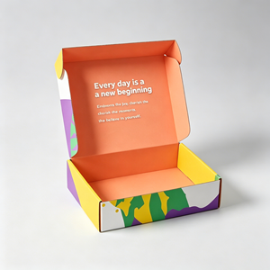 Caja de Envío Corrugada Ecológica Personalizada con Impresión a Doble Cara - Solución de Envío Sostenible de Lujo para Ropa - Product Image 1