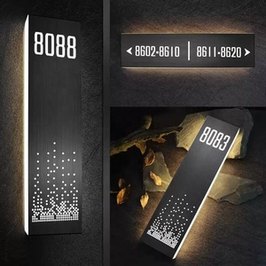2024 nuovo Dsymbol personalizzato in acciaio inox camera <span class=keywords><strong>numero</strong></span> porta targa segnaletica direzionale segnaletica porta Hotel - Product Image 5