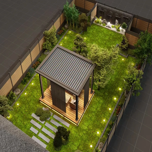 Valla de jardín Wpc de privacidad, vallas de seguridad de aluminio y Metal, fácil instalación, esgrima decorativa compuesta de <span class=keywords><strong>madera</strong></span> de 800-2000mm - Product Image 6