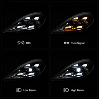 BK LED-Scheinwerfer-Set für Porsche Cayenne 2011-2018 Matrix-Stil Sequenzieller Blinker Plug-and-Play