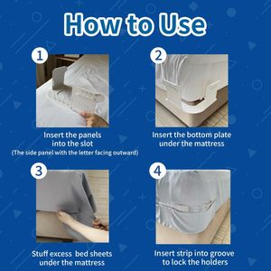 Khóa tấm chủ sở hữu thiết lập của 4 bedsheet khóa chủ được trang bị tấm Fastener Nệm tightener Kit tấm ga trải giường chủ với khóa dải - Product Image 6