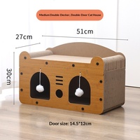 Lit et griffoir tout-en-un pour chat en carton, design minimaliste, anti-déchirure, grande taille, canapé vertical, maison épaissie, jouets pour chat