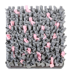 Niedriger Preis Quadrat Polyester Fleece Anti-Rutsch-Boden Soft Training Hunde fütterung matte Langlebige interaktive Haustiere Spielzeug - Product Image 4