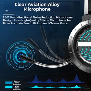 7.1 चैनल ध्वनि बिल्ली के कान वाले गेमिंग हेडफ़ोन को चारों ओर कान नरम गेहूं शोर-कम करने वाला ध्वनि कार्ड मोबाइल फोन - Product Image 4