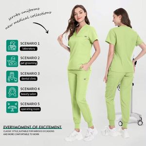 Wholesale Premium Unisex Medical Scrub Uniforms High Quality Hospital Workwear Custom Stretch Scrubs Uniforms <b>Sets</b> for <b>Doctors</b> - Product Image 2