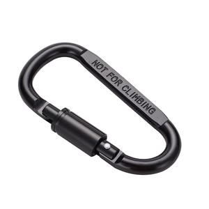 Mousqueton en aluminium de type D JH-DSK-D1, capacité de charge de 30 kg, boucle à ressort de verrouillage, crochet de porte-clés extérieur multifonctionnel - Product Image 1