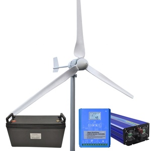 Hệ thống điện gió ngoài lưới 2000W 24V với bộ biến tần và pin LiFePO4, máy phát điện tua-bin gió 2KW - Product Image 1