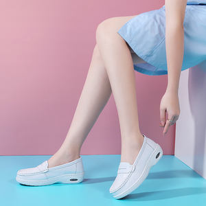 Zapatos de <span class=keywords><strong>Enfermera</strong></span> Blancos de Hospital, Transpirables, con Tacón de Cuña, Zapatos de Enfermería, <span class=keywords><strong>Zuecos</strong></span>, Venta al Por Mayor de Fábrica al Mejor Precio - Product Image 6