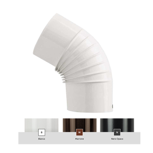 Coude en émail marron 45 ° Design classique avec Ø 80 mm pour tuyaux d'échappement - Product Image 1