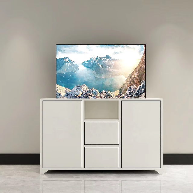 Height Adjustable Tv Lift Mechanism Motorized Remote Control TV Lift Durable Steel Iron Mount for LCD Plasma Height