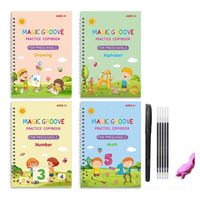 Cahier d'écriture magique réutilisable pour enfants, alphabet en relief 3D, dessin, mathématiques, nombres, calligraphie