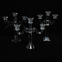 Led Bougeoirs de Noël en verre Luxe Vintage Saint Valentin Cadeaux pour amoureux Décorations de table Mariage Vintage Cristal