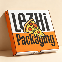 Boîte à pizza en kraft blanc de haute qualité personnalisée, réutilisable, biodégradable, avec votre logo