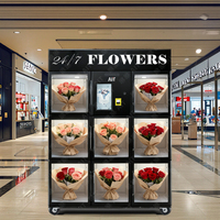 Distributeur automatique de bouquets de fleurs réfrigérés AIT China avec écran tactile, refroidissement par compresseur et multiples options de paiement