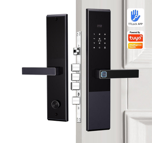 เหล็กคุณภาพสูง TTLock Tuya Smart Biometric WiFi สำหรับ Cloud Door Lock ระบบปลดล็อคด้วยลายนิ้วมือ รุ่น X2 สำหรับประตูอลูมิเนียม - Product Image 3