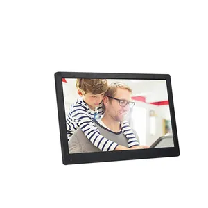 Black/white color widescreen digital photo frame 17.3 inch for advertising