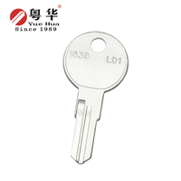 Clé vierge en laiton OEM pour serrure de porte de chambre à coucher, vente en gros, clés en vrac avec trou, plaqué argent