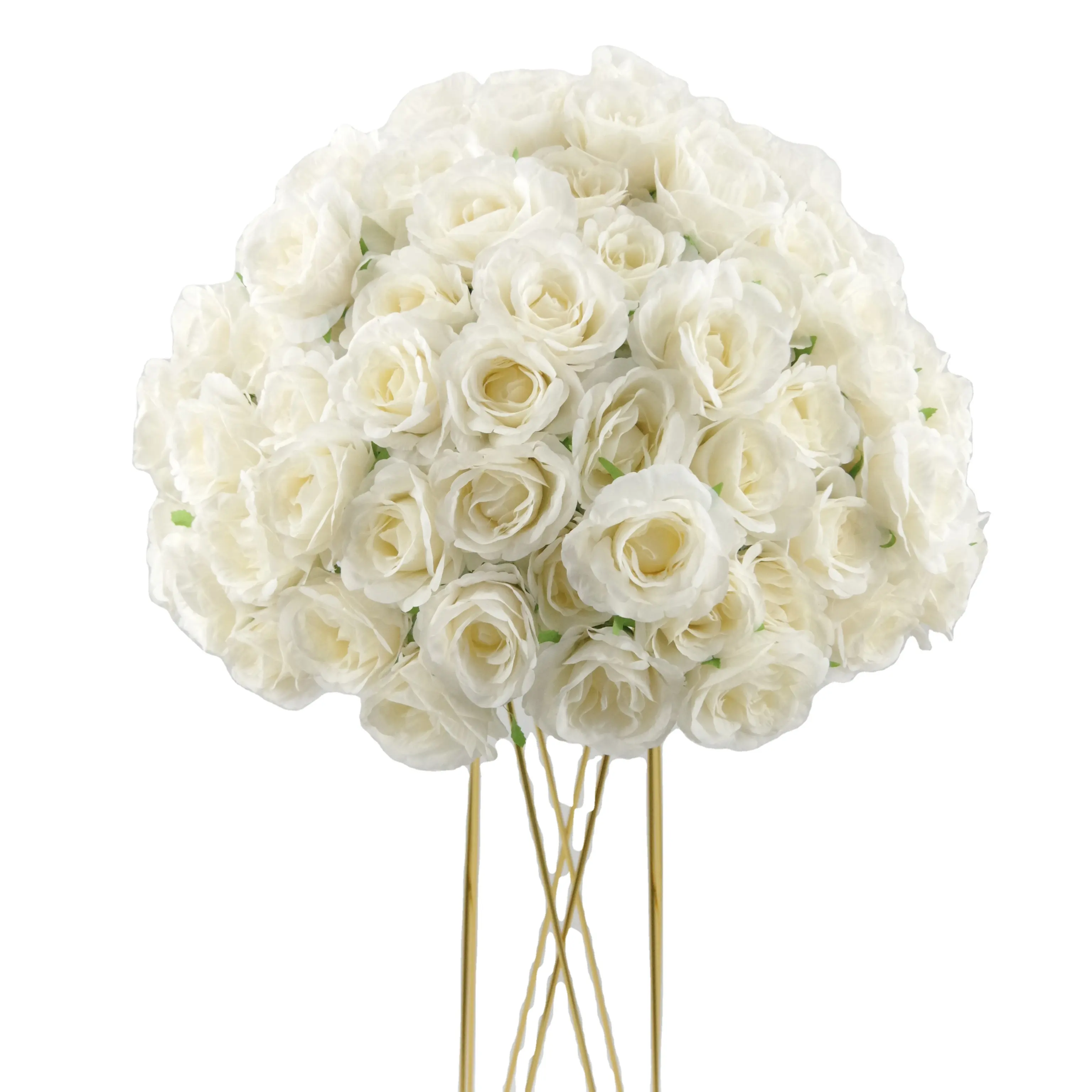 인공 도매 꽃 공 웨딩 테이블 중심 파티 장식 꽃 손으로 만든 실크 OEM 사용자 정의 50cm