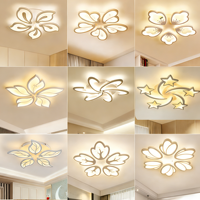 Plafonnier LED à montage en surface à haut lumen avec télécommande, en acrylique, design moderne et luxueux pour salon