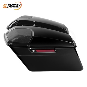 Sacoches de <span class=keywords><strong>moto</strong></span> durables avec fermoirs noirs et grilles pour haut-parleurs, compatibles avec Harley Touring Road Glide Street Glide 14-23 - Product Image 1