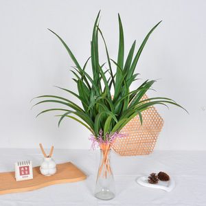 Bouquet de feuilles d'orchidée artificielle Laixing en PVC, verdure pour la décoration de la maison, jardinage de balcon avec herbe - Product Image 4