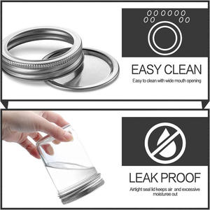 Vente en gros d'usine 50ml 200ml 400ml 500ml 1000ml Pots en verre cylindriques transparents vides pour le stockage du miel, des cornichons, de la purée, de la <span class=keywords><strong>confiture</strong></span> - Product Image 3