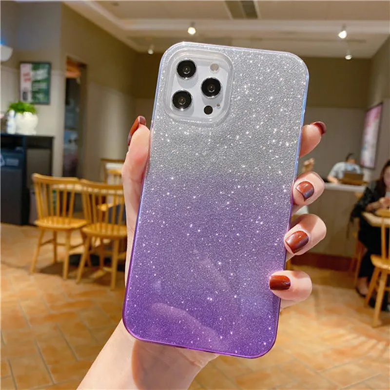 Factory wholesale bling sparkly shiny glitter girly cell phone case 3 in 1 fancy mobile covers for iPhone 14 13 12 Pro Max XR XS