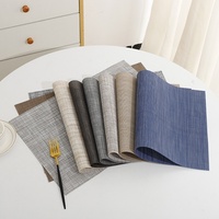 Napperons de table en cèdre résistants à la chaleur et antidérapants pour table à manger, lavables, durables, en vinyle PVC tissé