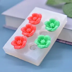 ขายส่งครัว DIY เครื่องมือแม่พิมพ์ซิลิโคน 3D พีช Blossom ดอกไม้น้ําตาลหัตถกรรมเค้กช็อคโกแลตซิลิโคนแม่พิมพ์