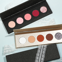 Palette d'ombres à paupières personnalisée DIY 5 couleurs, plus de 100 couleurs au choix, fini mat, brillant, pailleté, métallique, néon, haute pigmentation, vente en gros