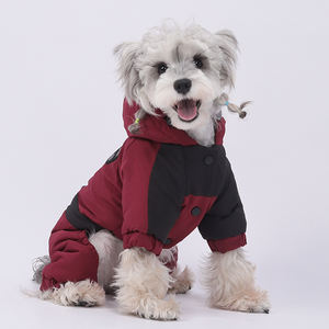 Persediaan hewan peliharaan modis mewah pakaian anjing mantel lucu pakaian desainer merek untuk pakaian anjing jaket ritsleting bertudung - Product Image 5