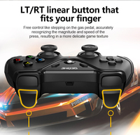 Joystick Inalámbrico BT para Juegos con Motor de Vibración para Android/IOS/PC/P3
